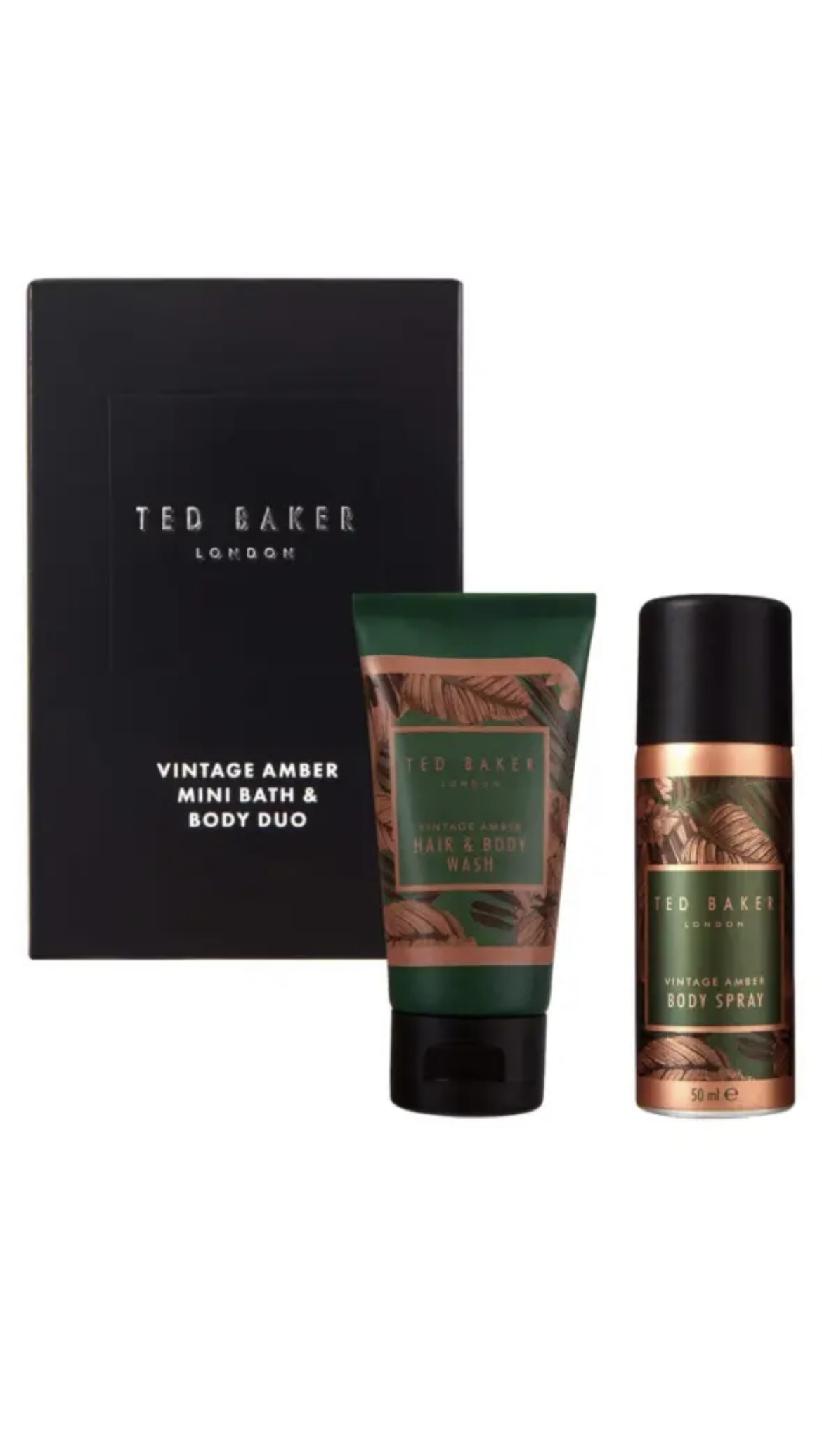 Ted Baker Vintage Amber Mini Bath Body Duo 2023 For Him The