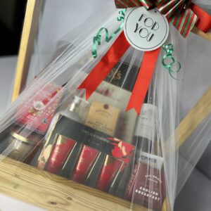 Christmas wooden hamper